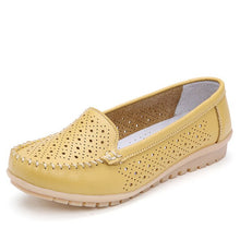 Load image into Gallery viewer, 2019 Flats Women Shoes Leather Loafers Summer Womens Shoes Casual Platform Loafers Women Black Big Size
