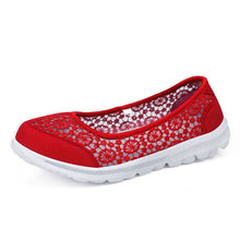 Load image into Gallery viewer, 2019 Breathable  Women Shoes Flat Platform Casual Shoes Women Flat  Loafers Ladies Shoes Black Big Size