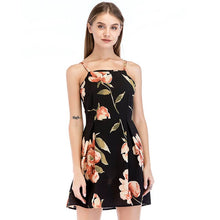 Load image into Gallery viewer, Women Summer Mini Dress Elegant Sexy Bohe Beach Dresses Print Spaghetti Strap Off Shoulder Backless Fashion Clothing 2019 New #F
