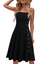 Load image into Gallery viewer, Berydress Sexy Sleeveless Summer Beach Flattering Sundress Casual Knee Length A-line Swing Button Down Solid Cotton Pink Dresses