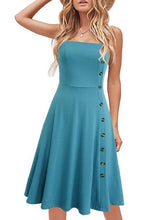 Load image into Gallery viewer, Berydress Sexy Sleeveless Summer Beach Flattering Sundress Casual Knee Length A-line Swing Button Down Solid Cotton Pink Dresses