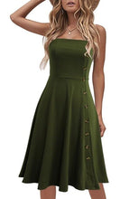 Load image into Gallery viewer, Berydress Sexy Sleeveless Summer Beach Flattering Sundress Casual Knee Length A-line Swing Button Down Solid Cotton Pink Dresses
